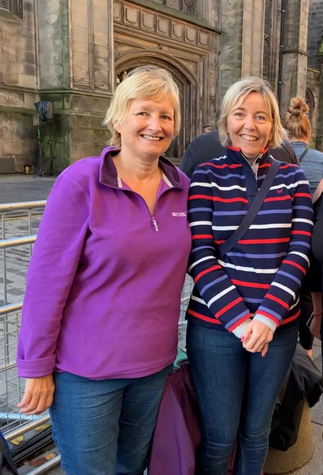 Kim and Elaine in Edinburgh