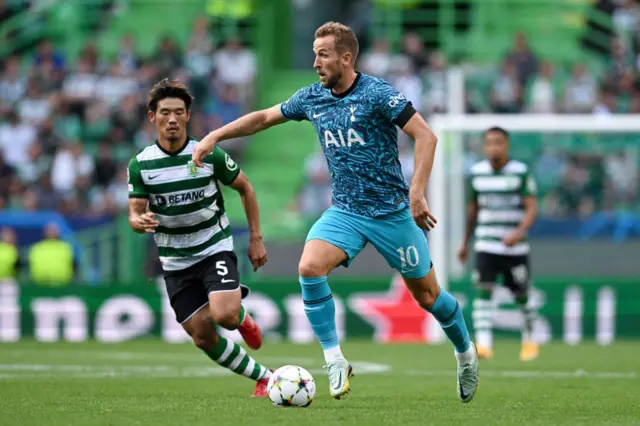 Harry Kane on the ball for Spurs