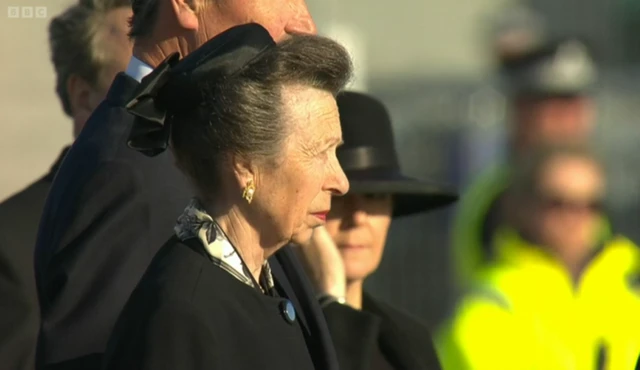 Princess Anne at Edinburgh Airport