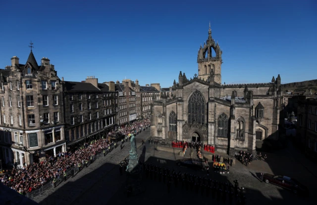 Thousands lined the streets of Edinburgh as the Queen's coffin made its final journey away from Scotland