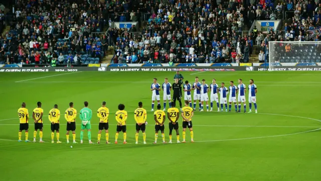 Blackburn and Watford players in tribute