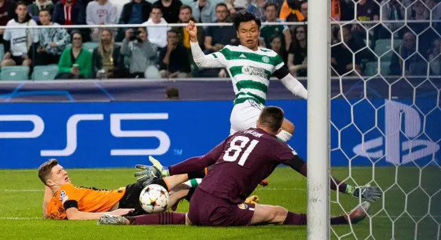 Celtic's Reo Hatate opens the scoring