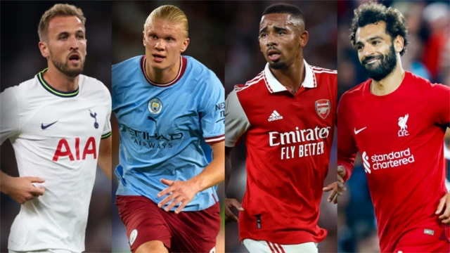 Harry Kane, Erling Haaland, Gabriel jesus and Mohaned Salah