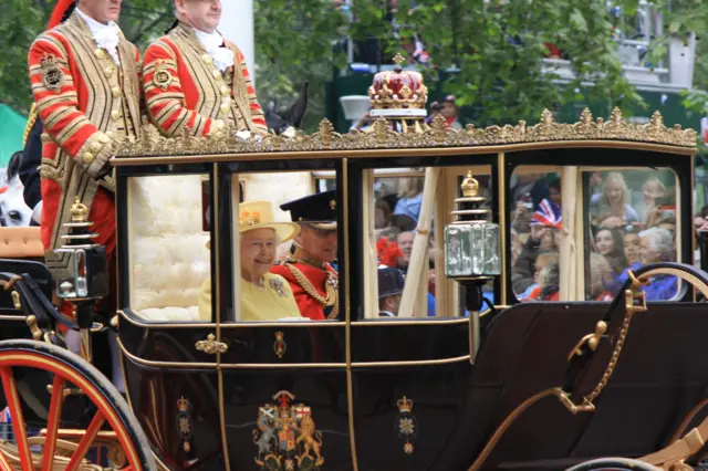 The Queen in her carriage