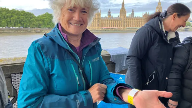 Woman with wristband