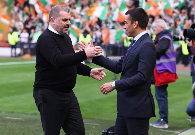 Celtic manager Ange Postecoglou and Rangers counterpart Giovanni van Bronckhorst