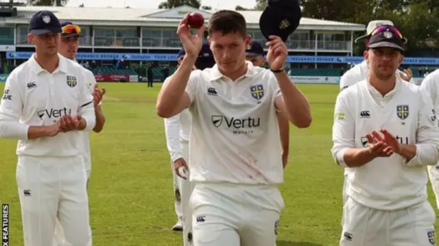 Durham's Matty Potts took his fifth 'five-fer' of the summer at Leicester