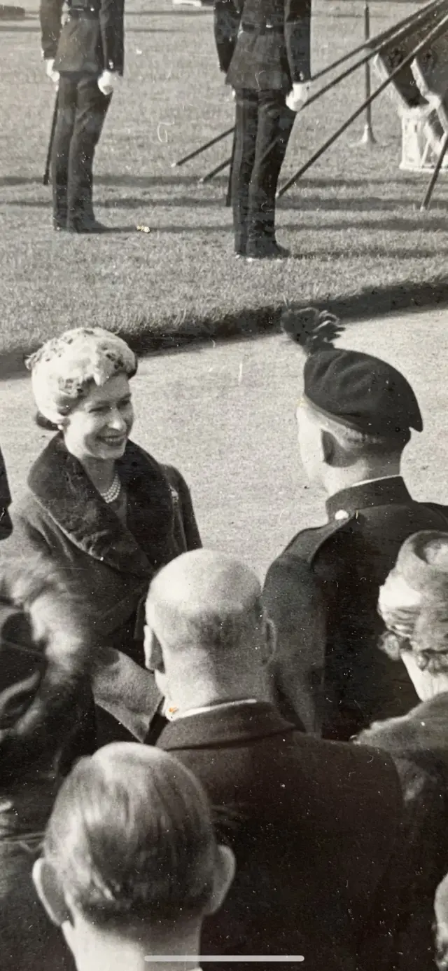 The Queen meeting members of the 2nd Royal Tank Regiment in Germany