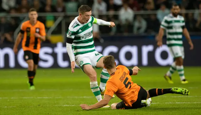 Celtic's Callum McGregor in action against Shakhtar Donetsk