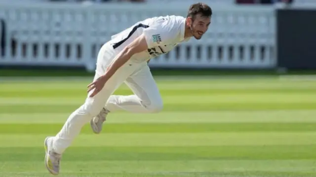 Toby Roland-Jones took seven wickets in the match, capped by his 5-61 in the second innings