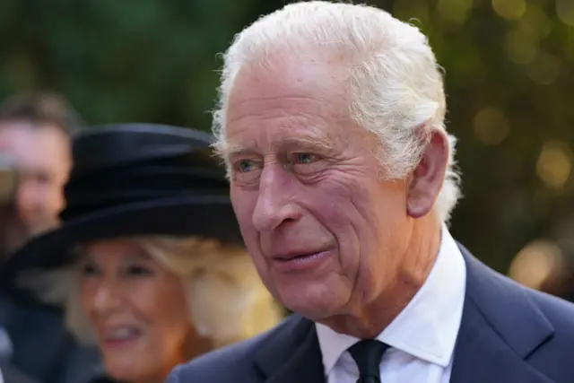 King Charles III and the Queen Consort arrive at Llandaff Cathedral in Cardiff