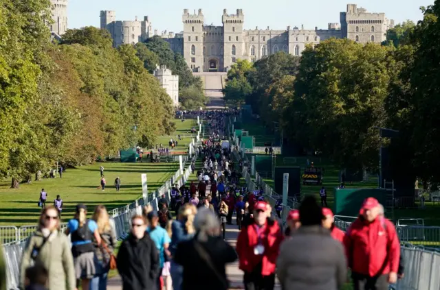 The Long Walk leading to Windsor Castle