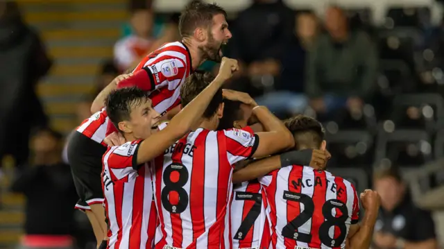 Sheffield United players celebrate