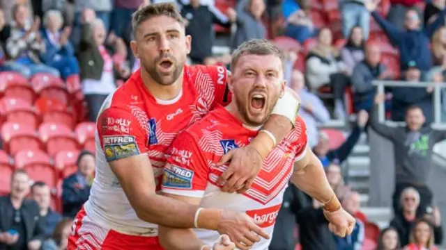 St Helens celebrate