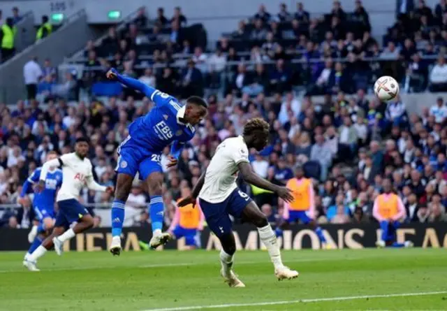 Leicester City's Patson Daka attempts a shot on goal