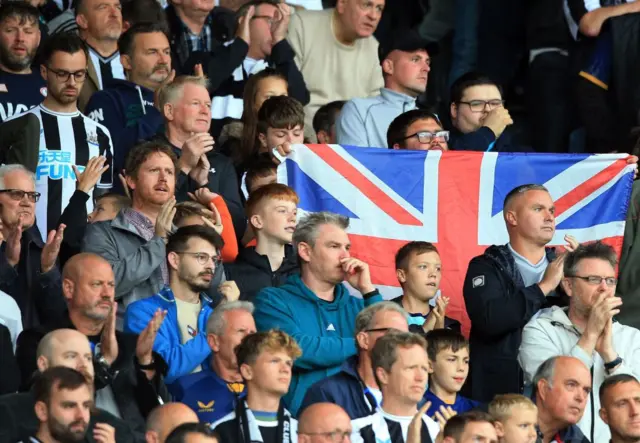 Newcastle fans against Bournemouth