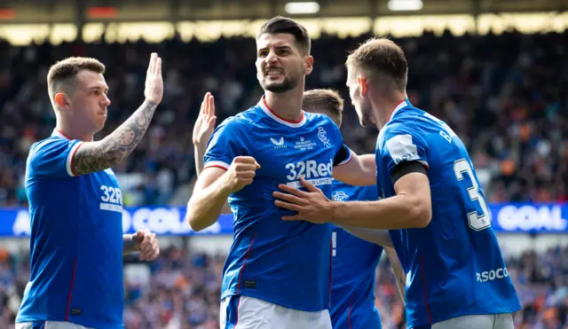 Antonio Colak celebrates his second goal early in the second half