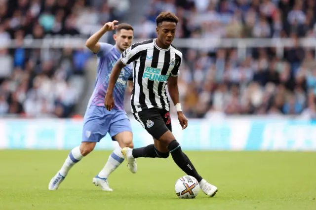 Newcastle's Joe Willock in action against Bournemouth