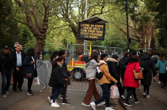 People queue at Southwark Park