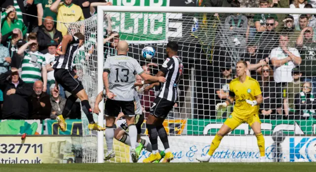 Mark O'Hara (left) heads St Mirren into the lead