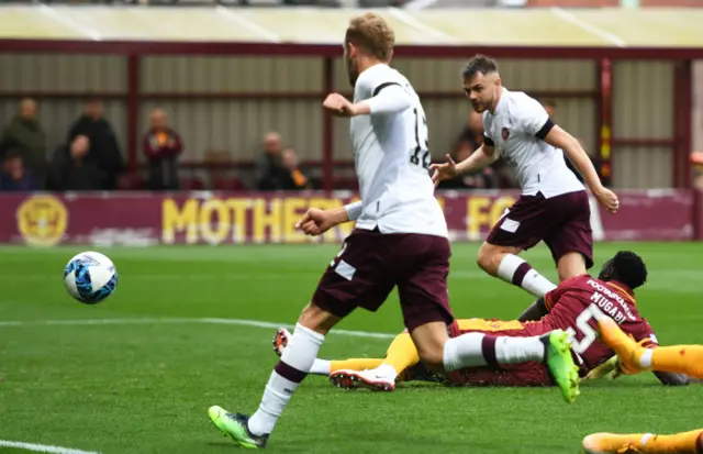 Alan Forrest wraps up the points for Hearts with a late third goal