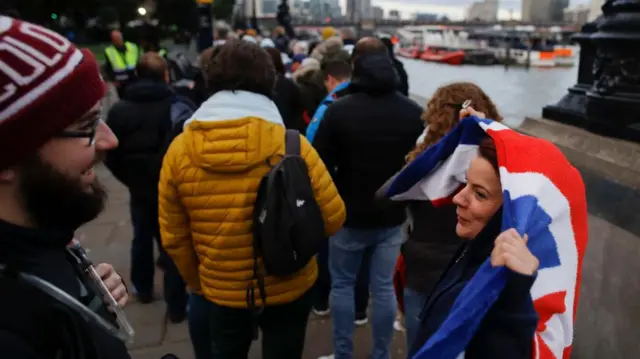 The queue by the River Thames