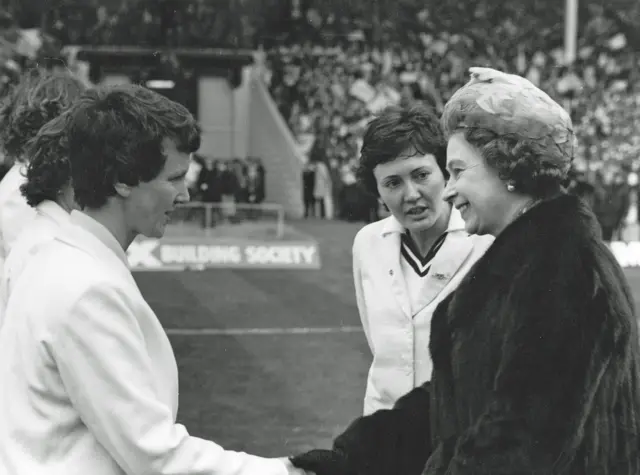 The Queen at Wembley Stadium