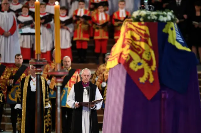 The Archbishop of Canterbury delivers his sermon