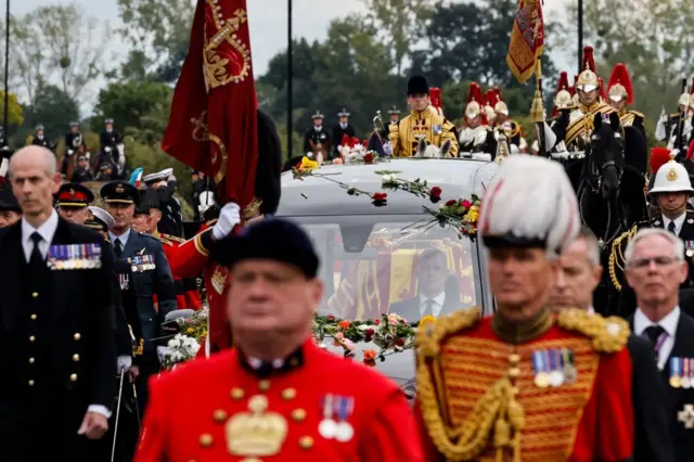 The hearse on the Long Walk