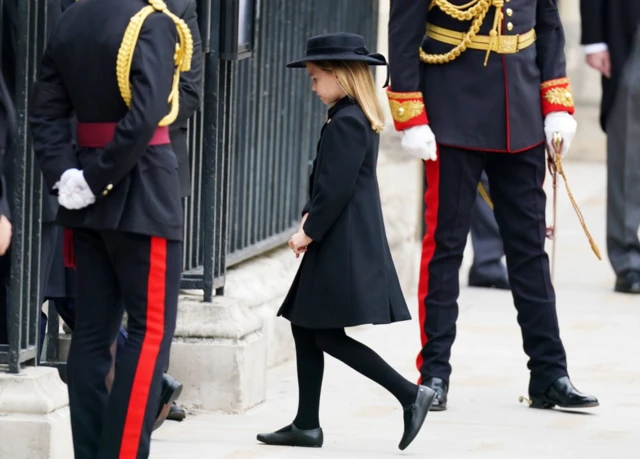 Princess Charlotte arrives at Westminster Abbey