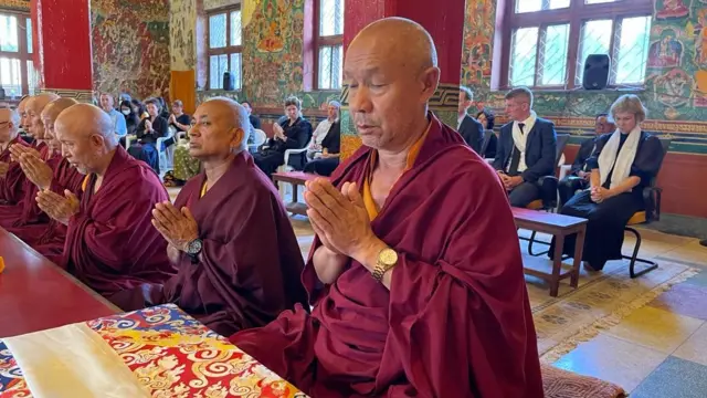 Earlier in the day prayers were offered for Queen Elizabeth at a monastery in Kathmandu.