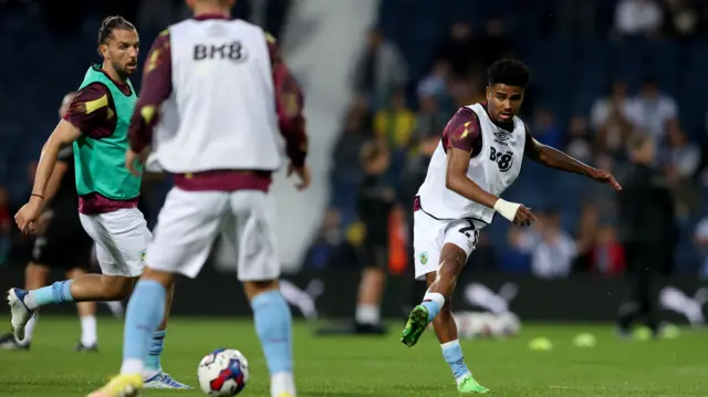 Burnley warm up