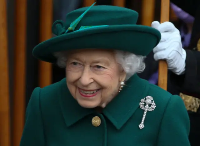 The Queen attends the opening of the Scottish parliament in October 2021