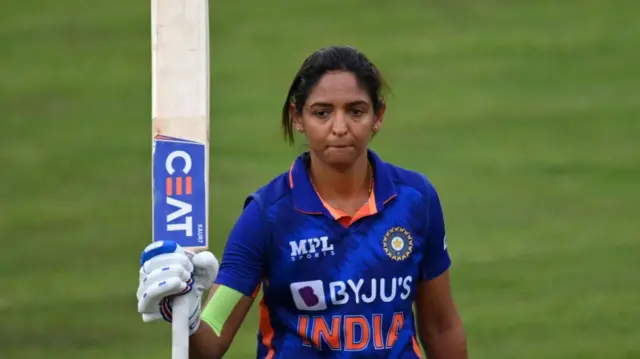 Harmanpreet Kaur celebrates