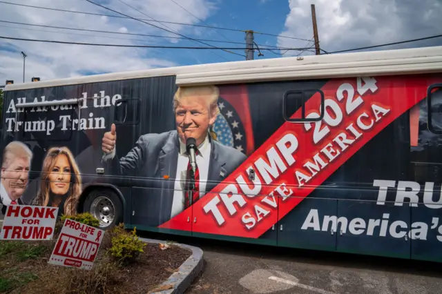 Campaign bus of Donald Trump