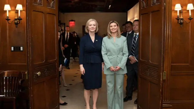 Liz Truss met Ukraine's First Lady Olena Zelenska in New York