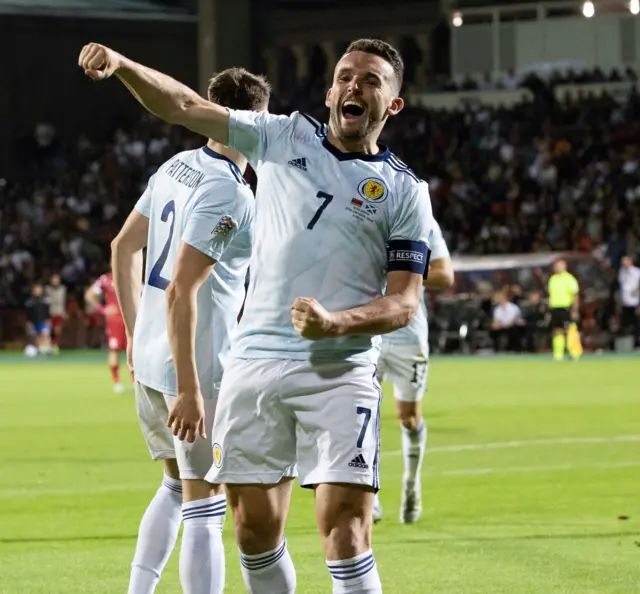 John McGinn was among the scorers as Scotland beat Armenia 4-1 in their previous outing