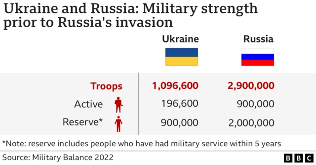 Graphic showing troop numbers