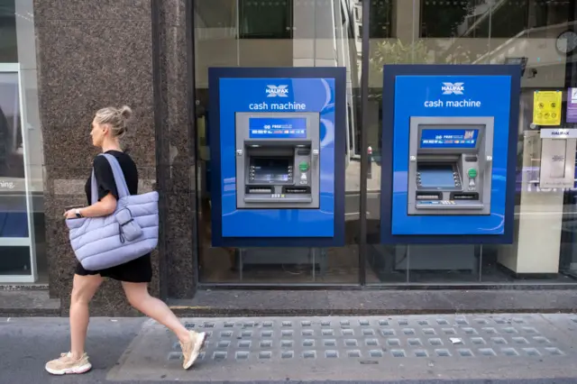 Cash machines or ATMs pictured in London on 14 July