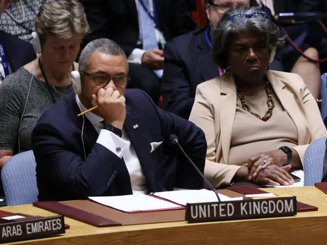 James Cleverly at the UN in New York