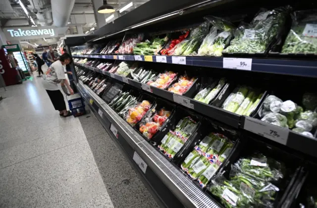 Customer at a supermarket in central London