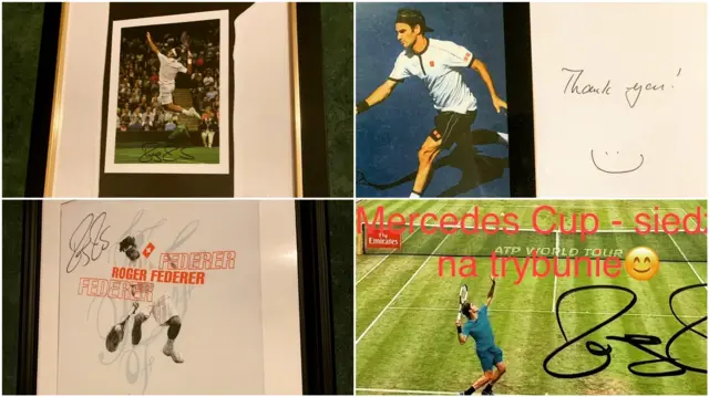 Robert Springer's signed memorabilia from Roger Federer