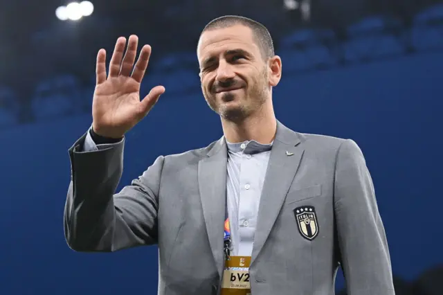 Leonardo Bonucci of Italy looks on ahead of the UEFA Nations League League A Group 3 match between Italy and England