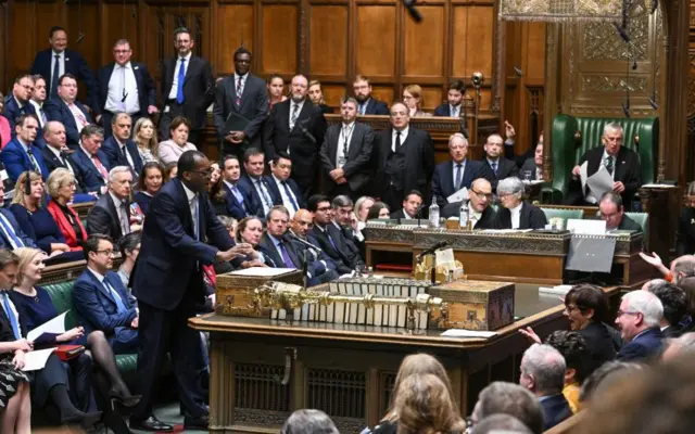 Chancellor Kwasi Kwarteng delivers his speech in the Commons