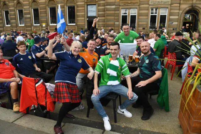 Irish fans in Glasgow city centre