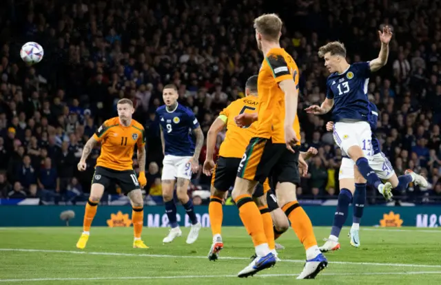 Jack Hendry equalises for Scotland