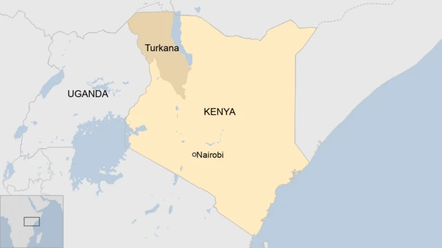 A map of Kenya