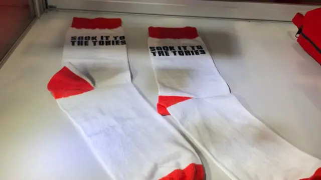 Socks at Labour conference