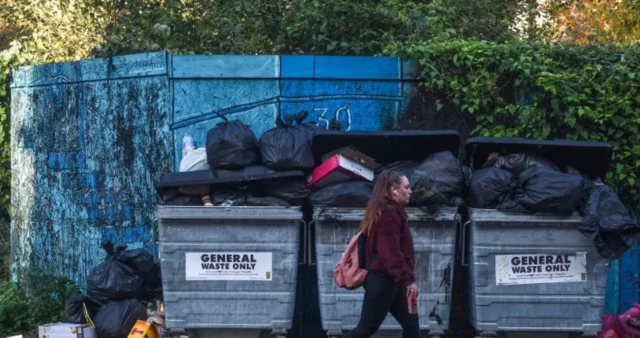 rubbish bins