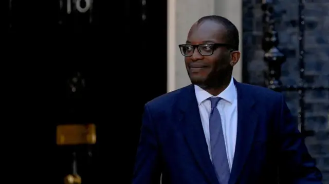 Chancellor of the Exchequer Kwasi Kwarteng outside 10 Downing Street